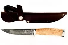 Нож Хорёк-8 кованая сталь ХВ-5 Алмазка карельская берёза